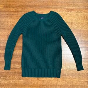 American‎ Eagle Outfitters Womens Small Jeggings Sweater Green Knit Pullover